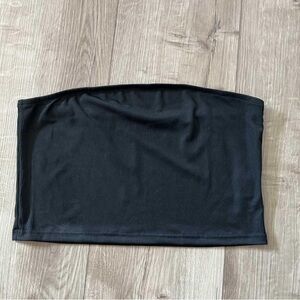 Black ribbed tube top